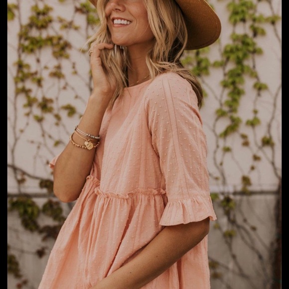 NWT Roolee Drop Waist Peplum baby Doll Top - Picture 3 of 10